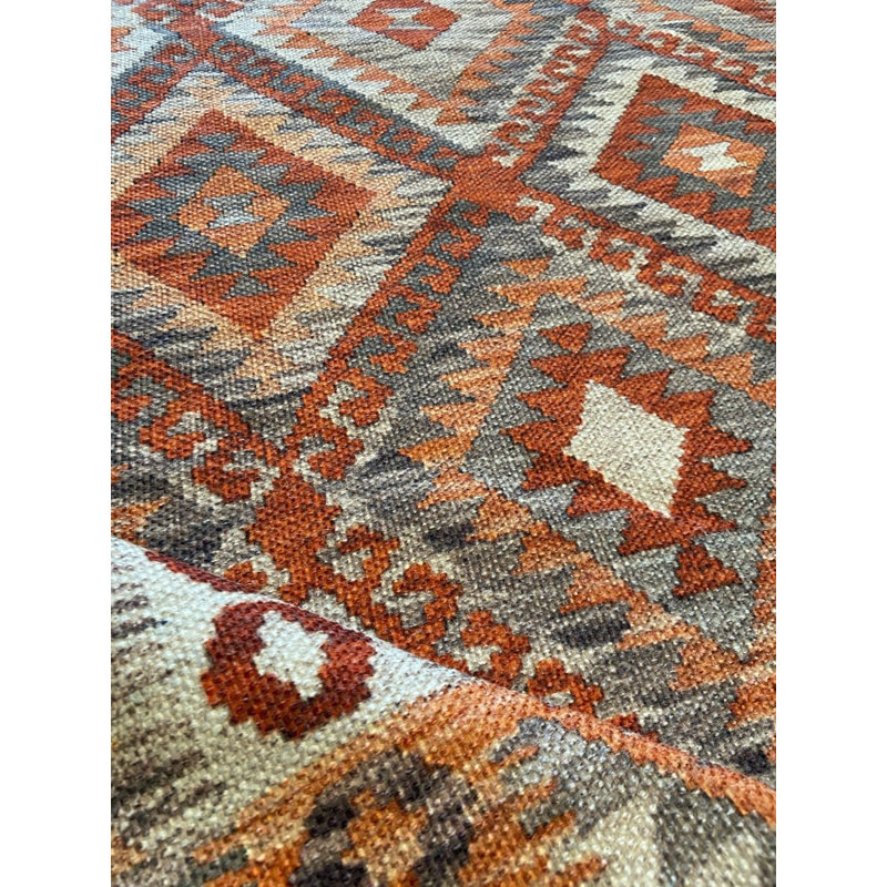 Cotton Multicolor Authentic and Ethnic Pattern Rug, Rectangle 3'11.24" x 5'10.87"
