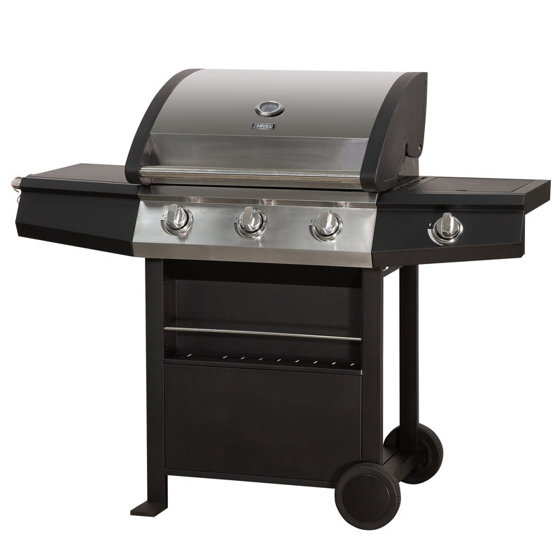 Zanussi 3 - Burner Freestanding Propane 0 BTU BTU Gas Grill with Side Burner