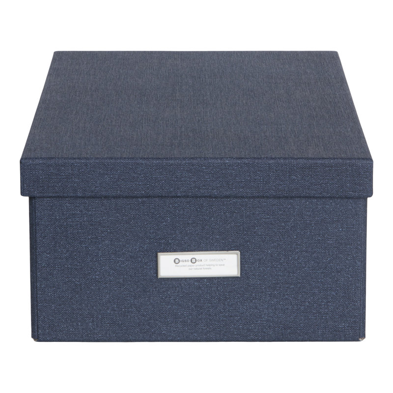 Bigso Katia KD Collapsible Storage Box - Photo Storage Box, Blue