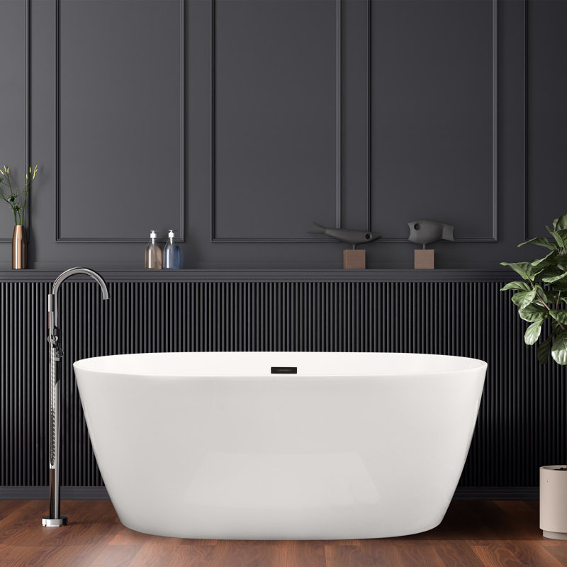 59.1'' x 28.4'' Soaking Acrylic Bathtub