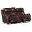 Mingee Dual-Power Loveseat with Power Headrest, Reddish Brown