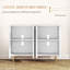 HOMCOM Sideboard Buffet Cabinet Kitchen Storage Cabinet with 4 Doors White