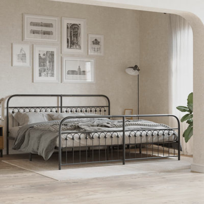 August Grove® Metal Bed Frame With Headboard