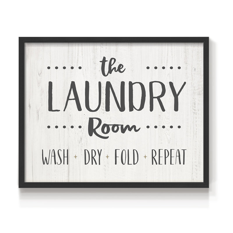 The Laundry Room - Reproduction encadrée - Restickable, Noir, H 16 po x l 20 po