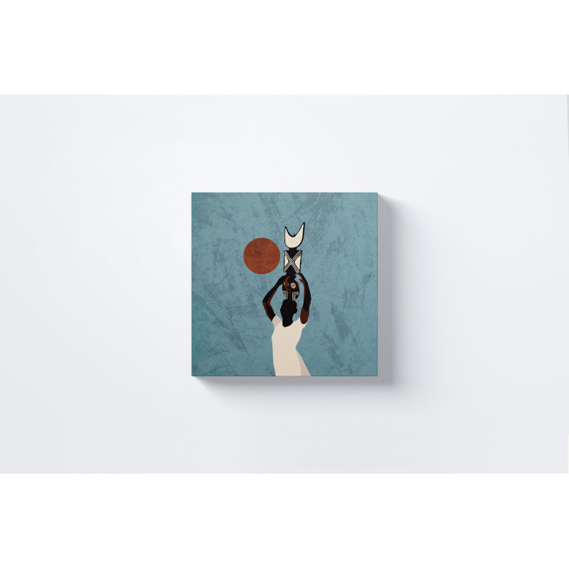 «African Harvest Mask» par Ify Ojo, impression sur toile tendue, H 16 po x l 16 po x P 3 po