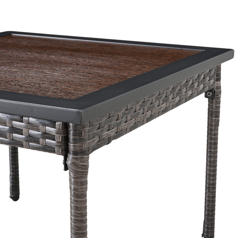 Aalaysia Square Metal Outdoor Side Table , 22.4'' in. W 22.4'' in. D
