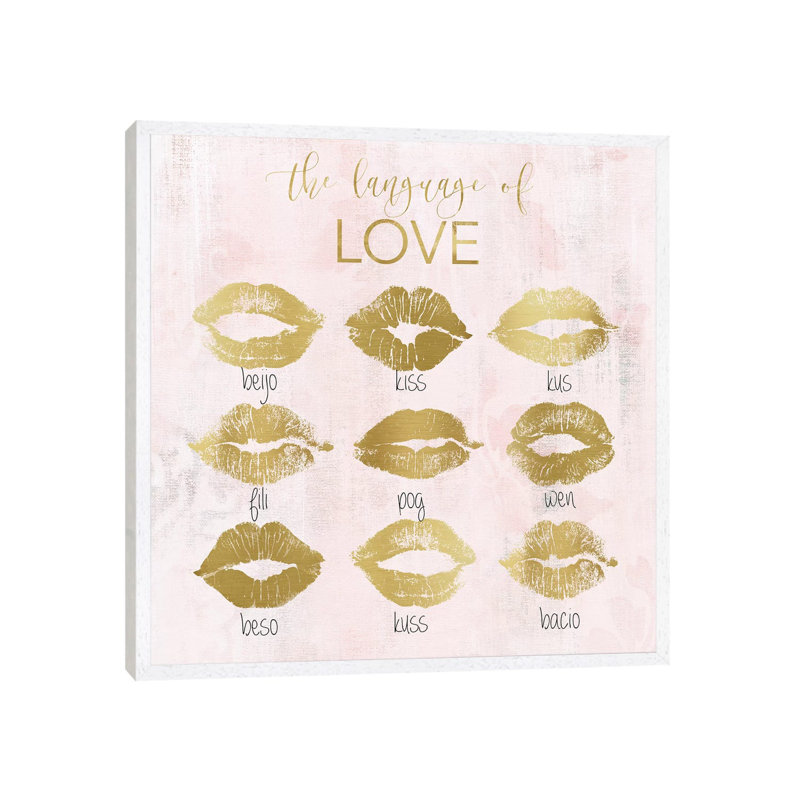 Language Of Love by Carol Robinson - Print on Canvas, 66.04 cm H x 66.04 cm W, White Framed