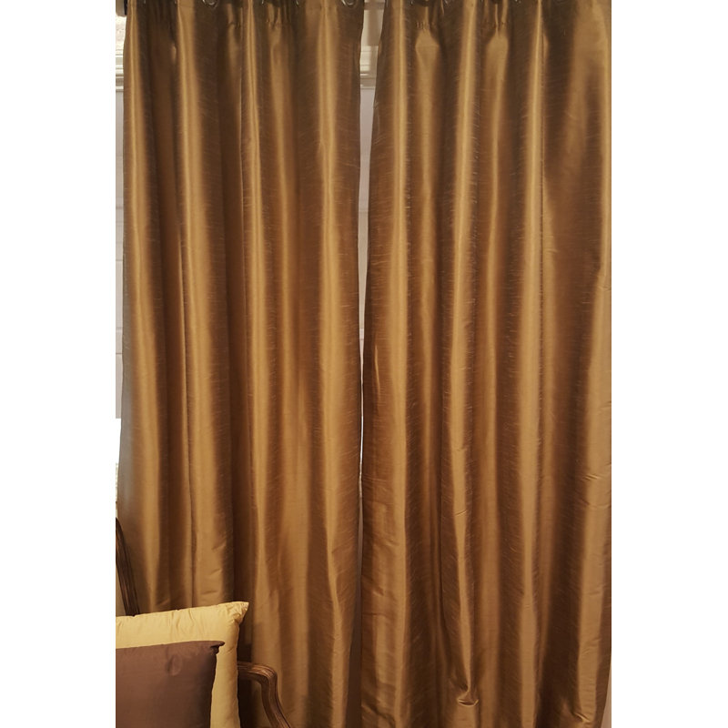 Shelburne Semi Sheer Curtain Single Panel, 50" W x 96" L, Bronze