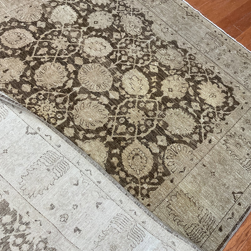 Tapis en laine Oushak Bungalow Rose