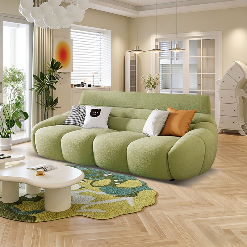 Causeuse-coussin en polyester vert standard