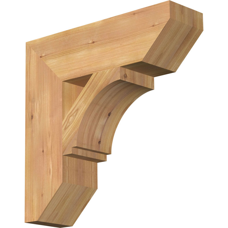 BKTIMP06 H Wood Bracket/Corbel, Western Red Cedar (Smooth), 20"H x 5.5"W x 20"D