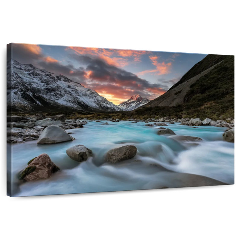 Coucher de soleil sur la rivière Hooker, H 34 po x l 51 po