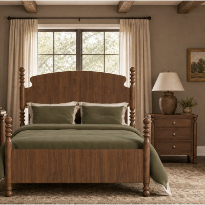 Camellia Panel Bed And Two Nightstands