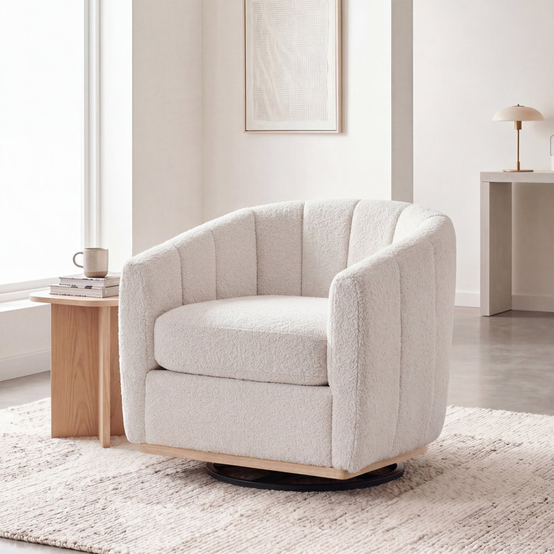 Upholstered Accent Chair, Ivory
