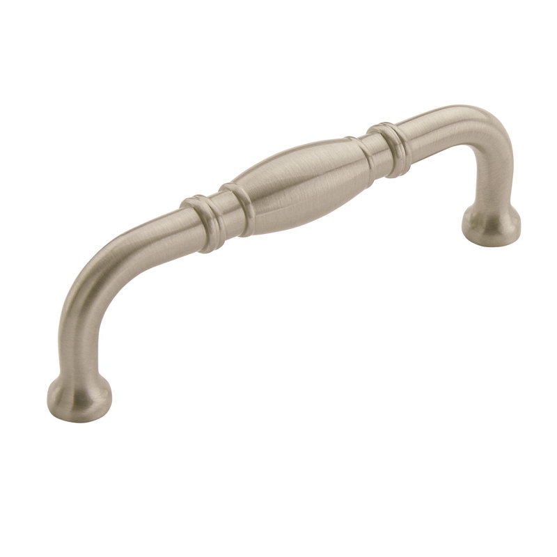 Poignée d'armoire en nickel satiné de centre-à-centre de 3-3 / 4 pouces (96 mm) Granby - paquet de 25, 3 3/4", Nickel satiné