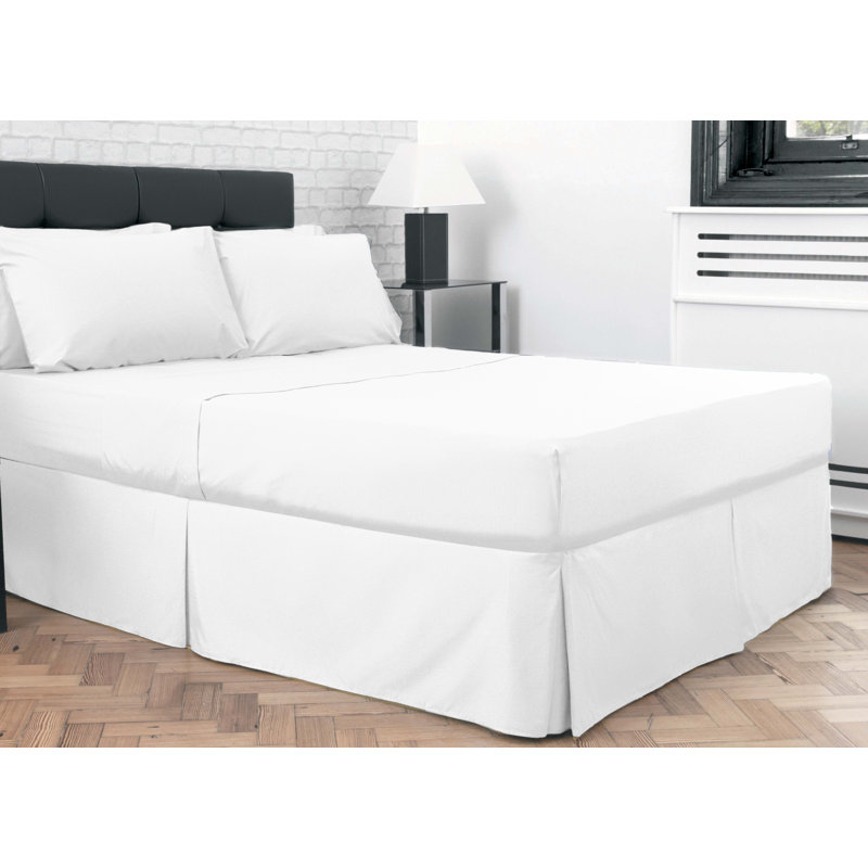 Cotton Blend Fitted Sheet, Small Single, White, 200