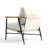 Dajauna Midcentury Modern Upholstered Metal Frame Chenille Arm Accent Chair-723372806