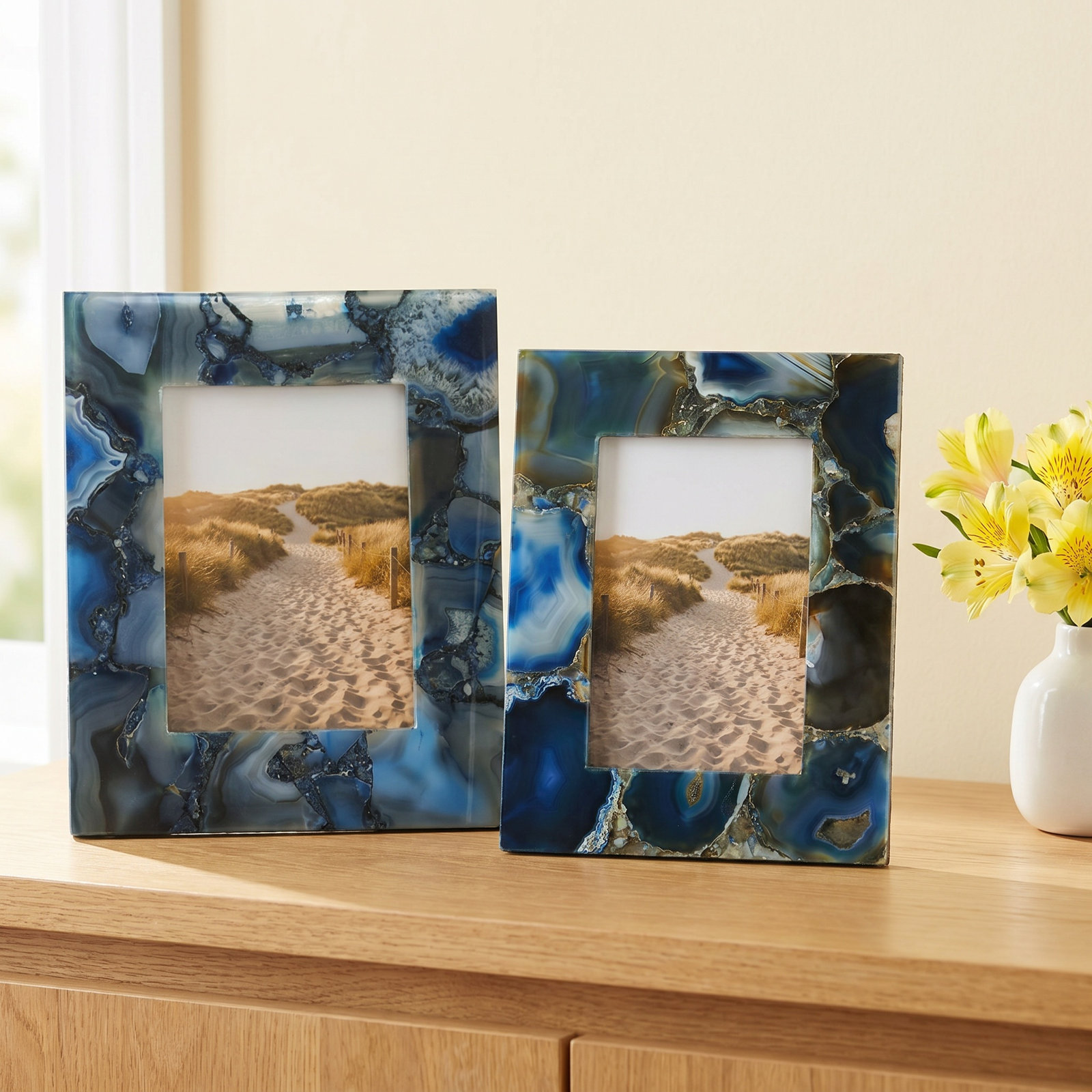 Agate 4" x 6" Picture Frame, Blue