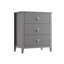 Commode moderne à 3 tiroirs pour la chambre à coucher, commode en bois cannelée avec plateau large pour la télévision, meuble télé pour le salon-126018306
