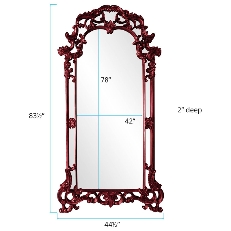 Anika Classic Resin Full Length Mirror, Burgundy