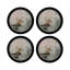 Sous-verres ronds en cuir noir vegan anglais-119015098