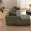 Canapé vert chenille peu encombrant, confort modulaire moderne pour le salon