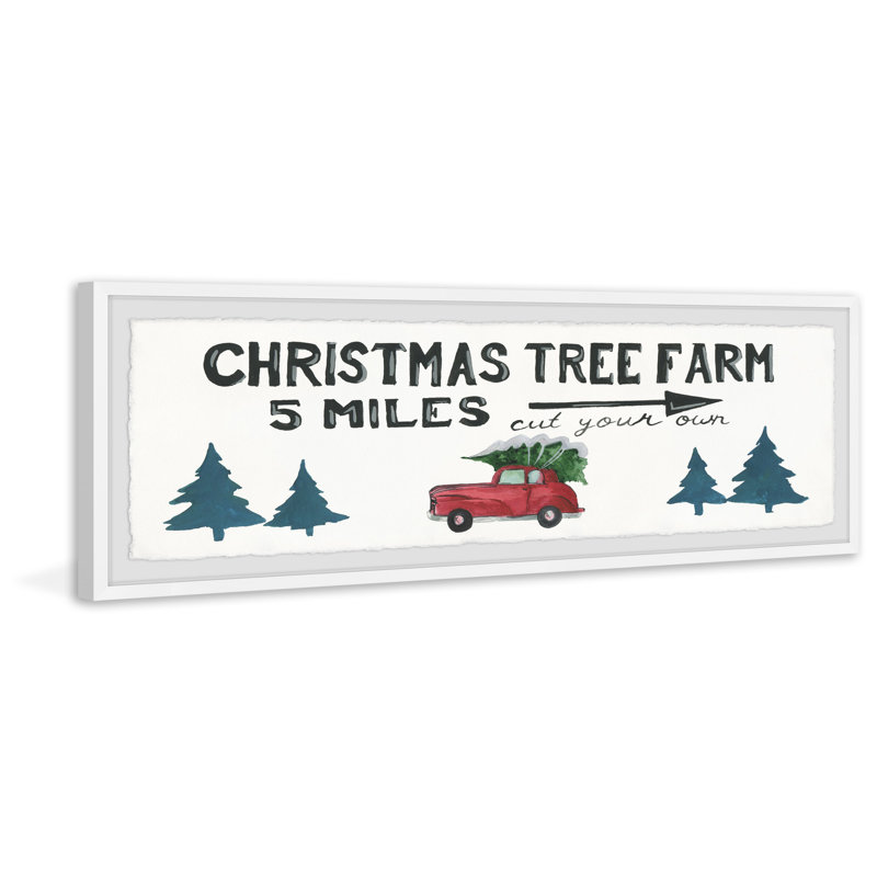Tree Farm 5 Miles - Single Picture Frame Panoramic Print, 38cm H x 114cm W x 3.81cm D
