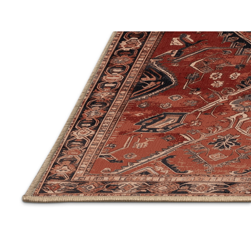 Machine Washable Persian Brown Area Rug