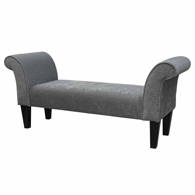 Medium Settle Bench, Grey, Solid Colour
