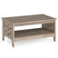 Table basse à 2 niveaux avec tablette ouverte et décorations tissées pour le salon-1564948660