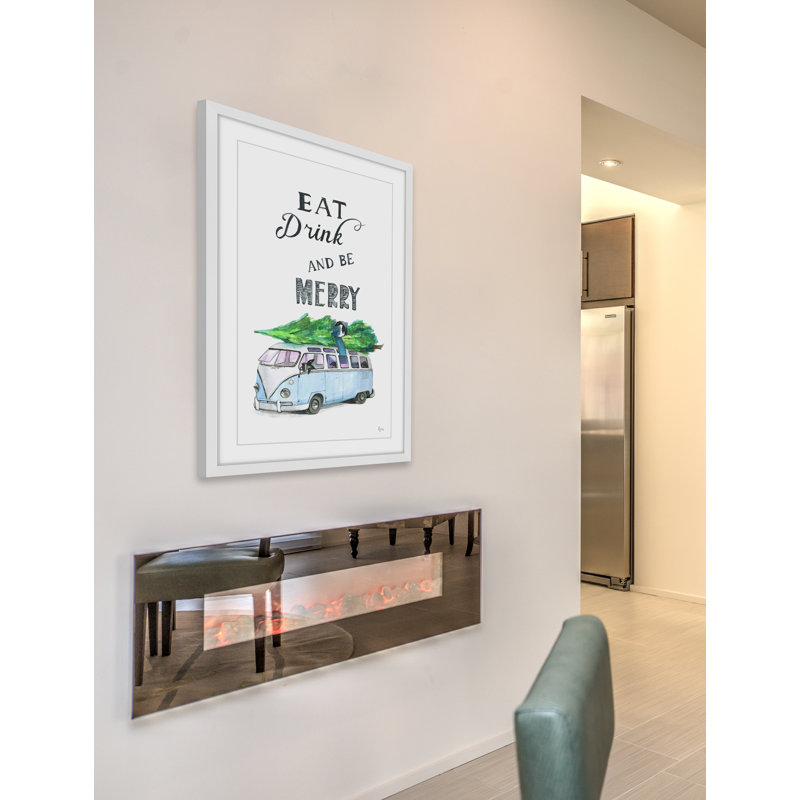 «Eat and Drink», reproduction encadrée, H 18 po x l 12 po x P 1,5 po