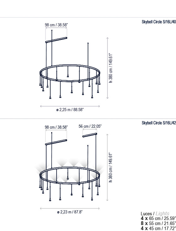 Skybell 16 - Light LED Chandelier