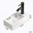 Wall Hung Basin Sink Small Cloakroom Basin Rectangle Ceramic Wash Basin Left Hand Without Tap & Drain-126237112