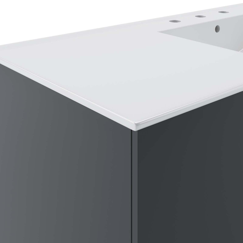 Modway Vitality 48" Single Sink Bathroom Vanity, Gray, White