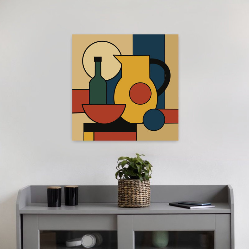Art contemporain, art abstrait abstrait et coloré, H 18 po x l 18 po
