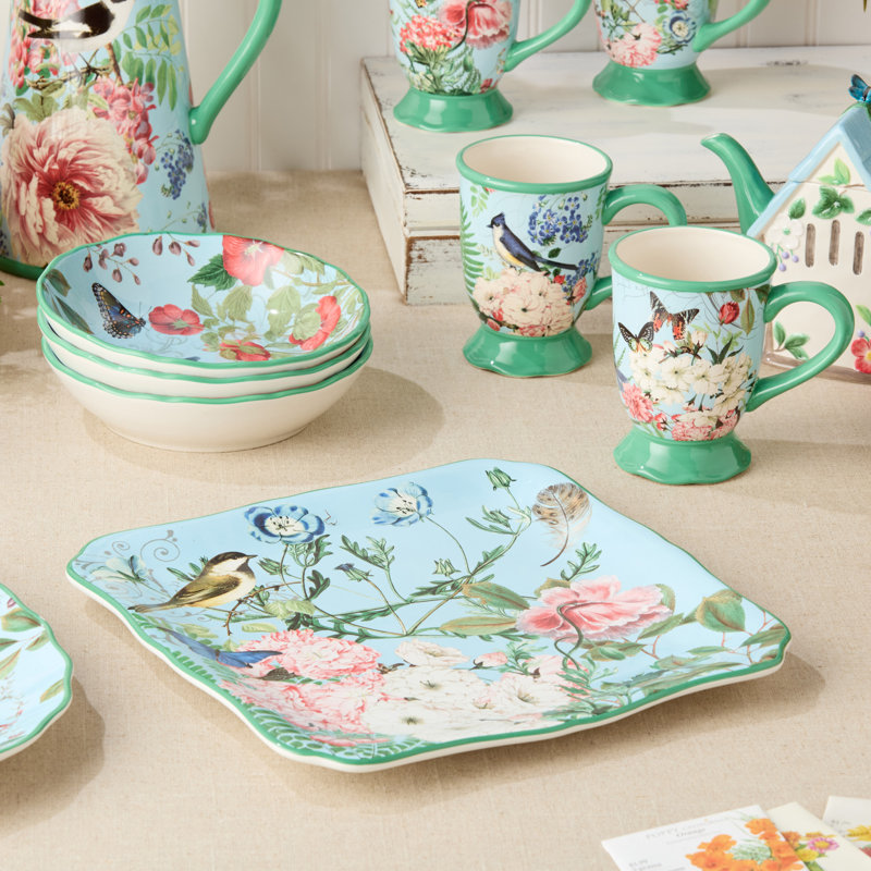 Flora Square Platter 12.5"