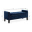 Banc de rangement à boutons - Velours bleu marine-46152379