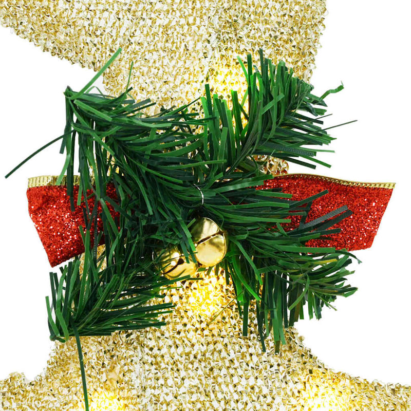 vidaXL LED Reindeers Fabric, Warm White