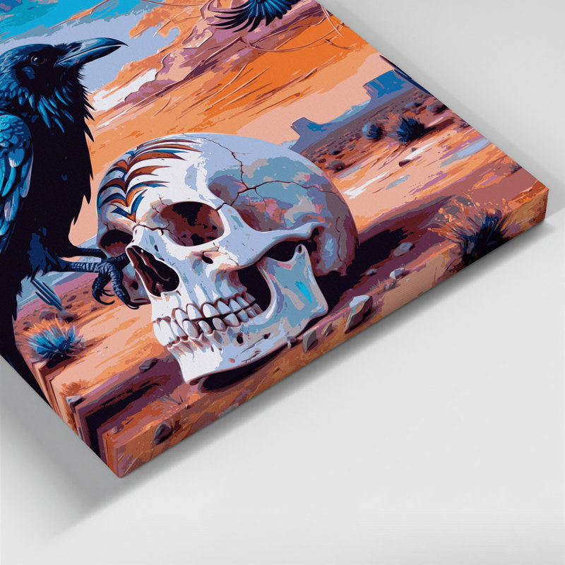«Southwestern Animals», art mural sur toile rose 46, H 24 po x l 36 po