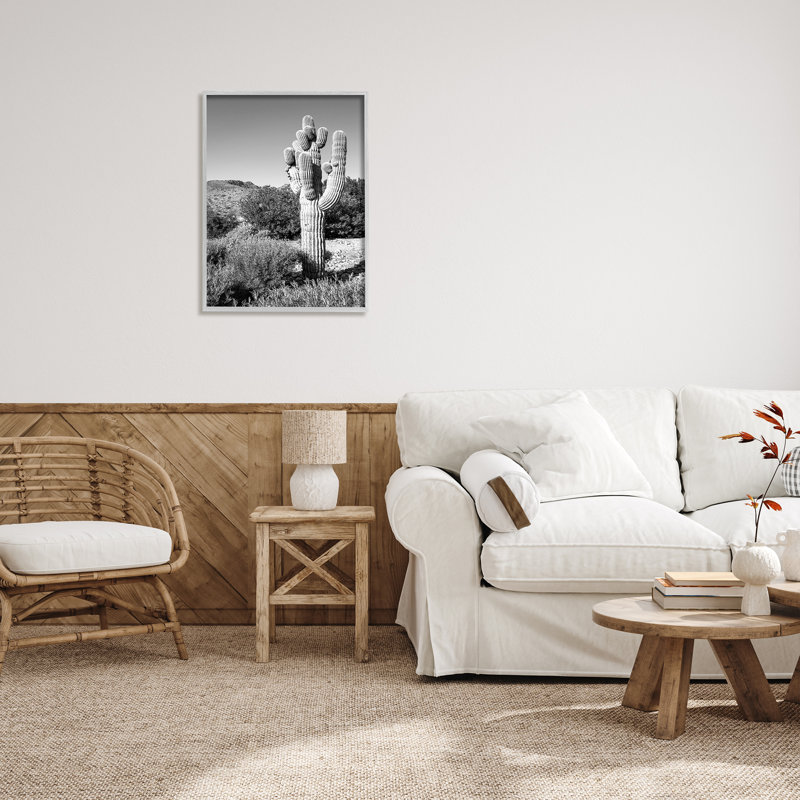 «Thick Desert Cactus Black White Canyon Landscape» par Bill Carson, photographie, H 30 po x l 24 po