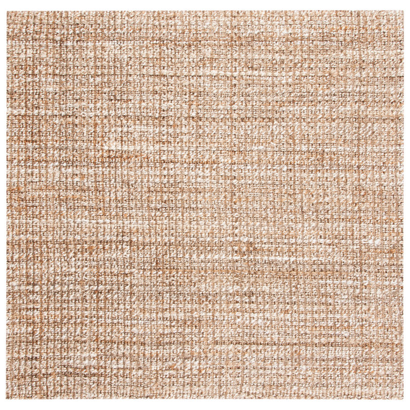 Natural Fiber Hand Loomed Jute Solid Color Rug, Square 6'