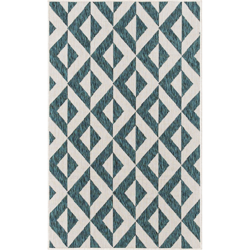 Outdoor Destiny Area Rug Sage Color, Rectangle 3' x 5'