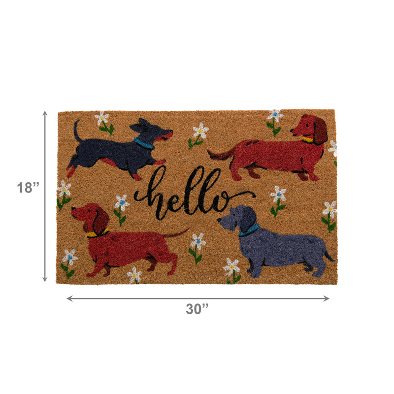 Tapis de porte Coir Dogs Hello