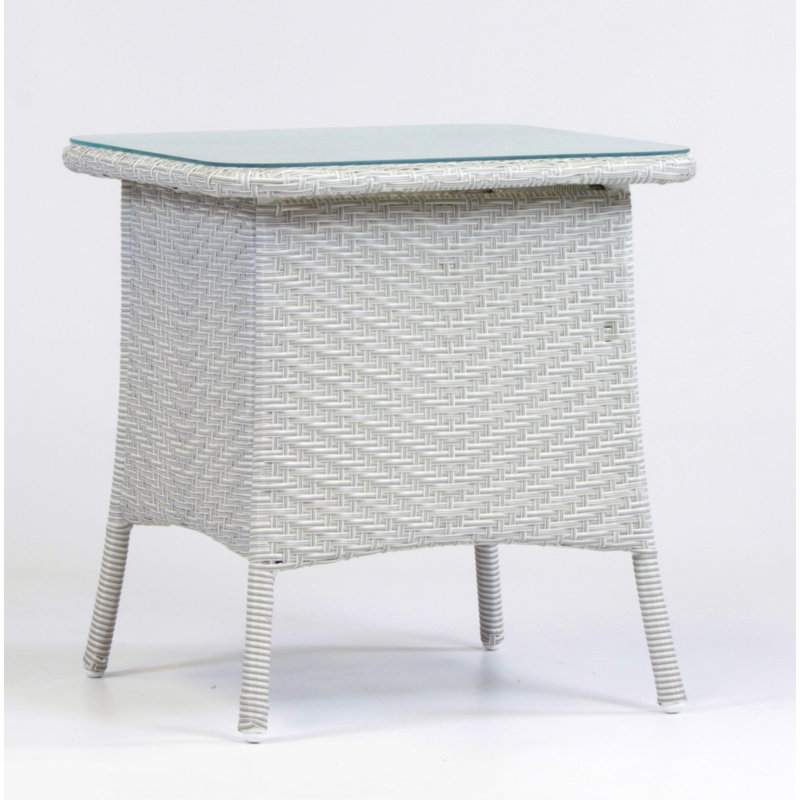 Table d’appoint Isabell, Blanc rustique