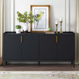 U_Style  Storage Cabinet Sideboard Wooden Cabinet With 4 Doors For Hallway