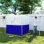 Outsunny Pop Up Gazebo with Sides, 2m x 2m Party Tent, Dark Blue & White