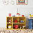 Bomeda 3-Tier Bookshelf Open Shelf Bookcase, Yellow-464077340-464077341