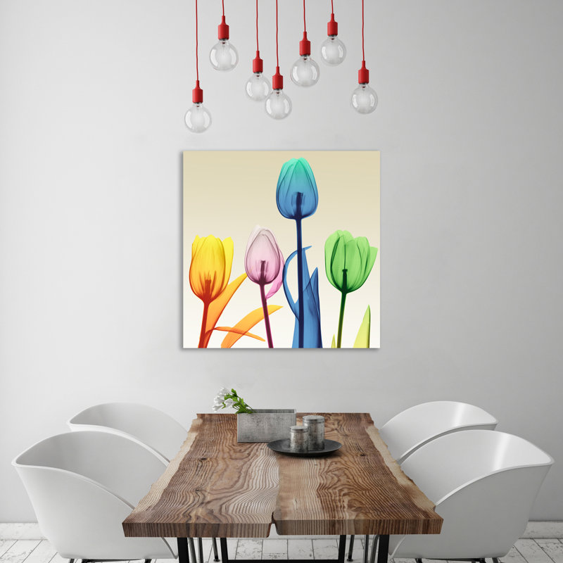 Floral Splurge 1 - Wrapped Canvas Print, 122cm H x 122cm W x 4cm D