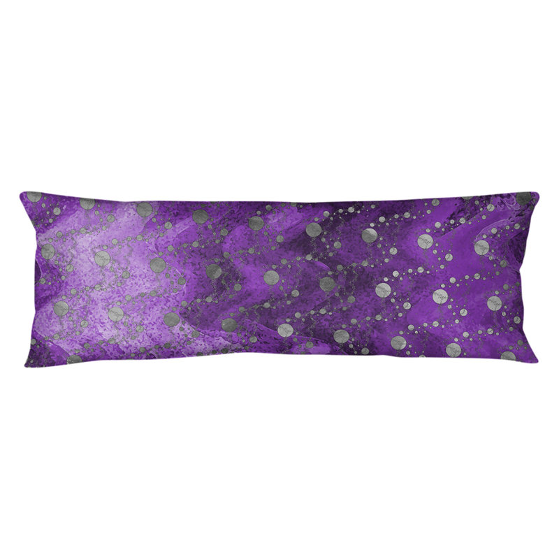 Coussin lombaire stars pois points, Bourre en polyester, Violet