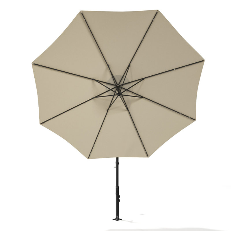 3M Cantilever Parasol with LED Light, Beige 